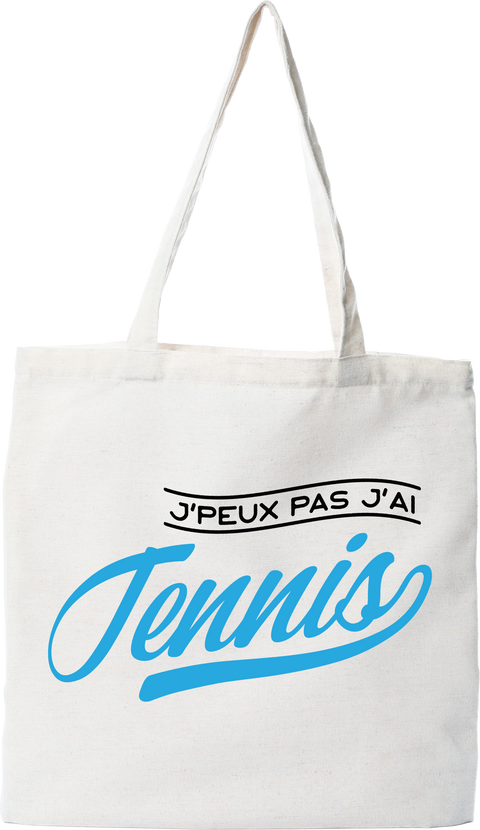 Tote bag coton recyclé j'peux pas j'ai tennis