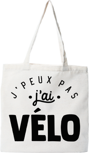 Tote bag coton recyclé j'peux pas j'ai vélo 2