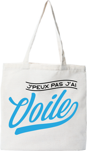 Tote bag coton recyclé j'peux pas j'ai voile