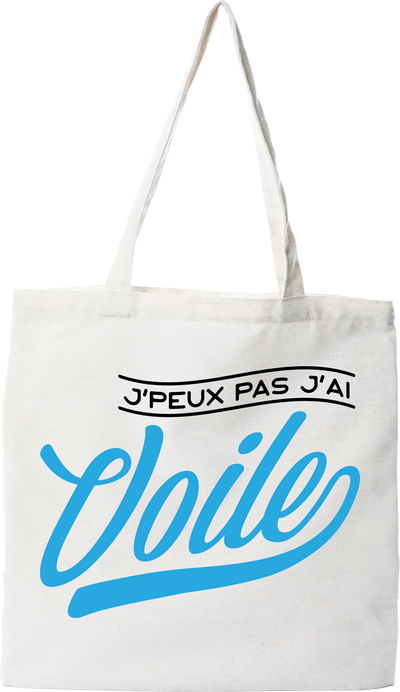 Tote bag coton recyclé j'peux pas j'ai voile