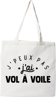 Tote bag coton recyclé j'peux pas j'ai vol à voile 2