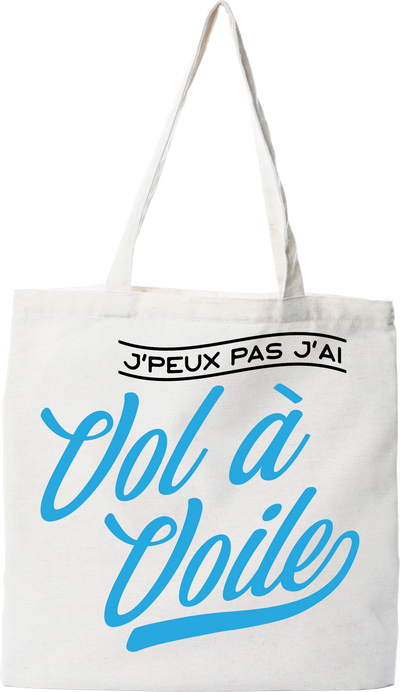 Tote bag coton recyclé j'peux pas j'ai vol à voile
