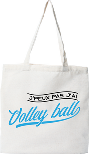 Tote bag coton recyclé j'peux pas j'ai volley ball