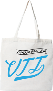 Tote bag coton recyclé j'peux pas j'ai vtt