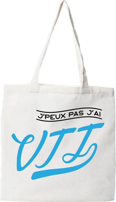 Tote bag coton recyclé j'peux pas j'ai vtt