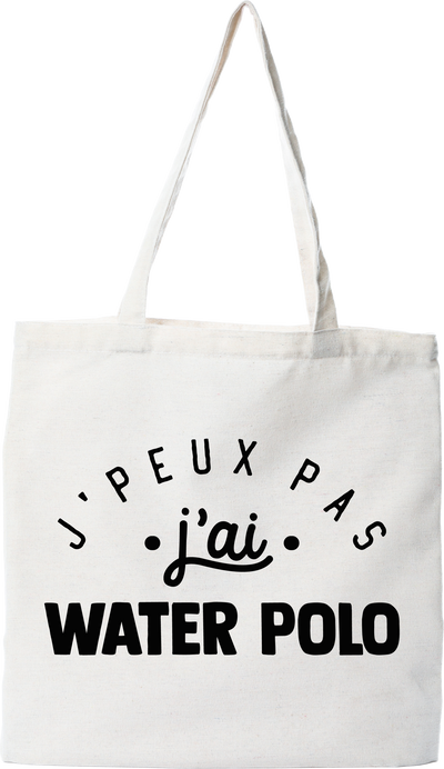 Tote bag coton recyclé j'peux pas j'ai water polo 2