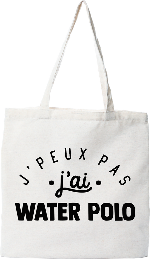 Tote bag coton recyclé j'peux pas j'ai water polo 2