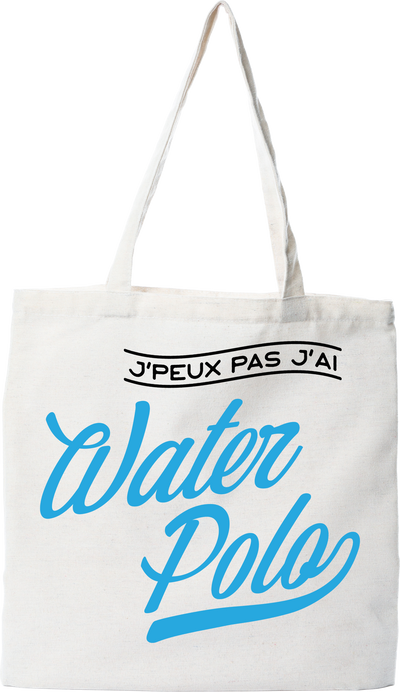 Tote bag coton recyclé j'peux pas j'ai water polo