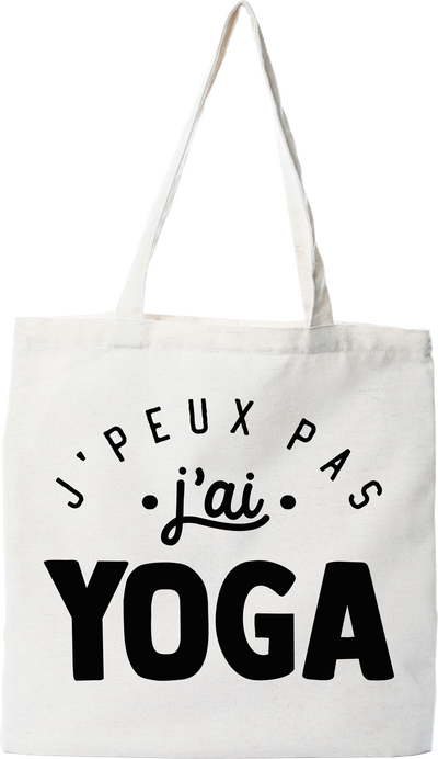 Tote bag coton recyclé j'peux pas j'ai yoga 3