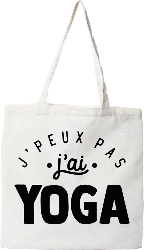 Tote bag coton recyclé j'peux pas j'ai yoga 3