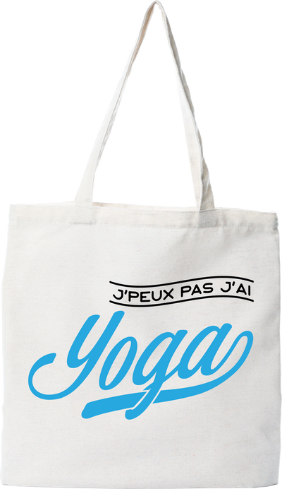 Tote bag coton recyclé j'peux pas j'ai yoga