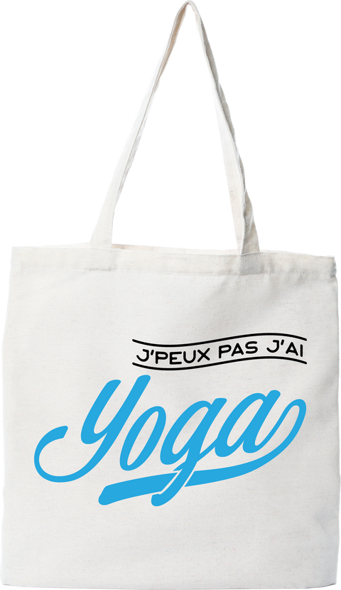 Tote bag coton recyclé j'peux pas j'ai yoga