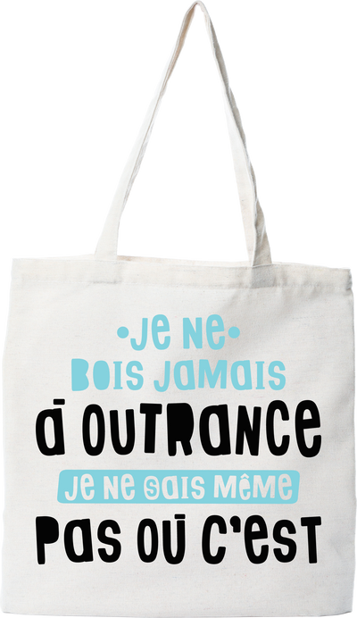 Tote bag coton recyclé jamais à outrance