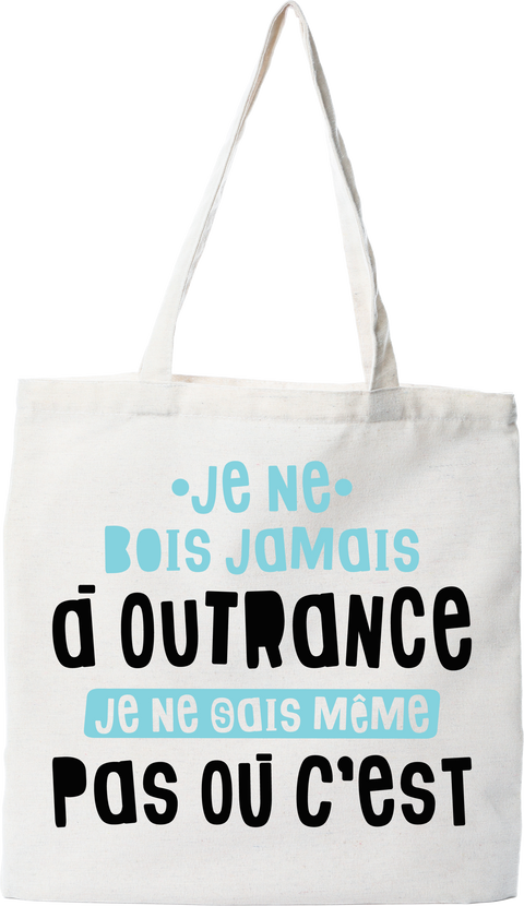 Tote bag coton recyclé jamais à outrance