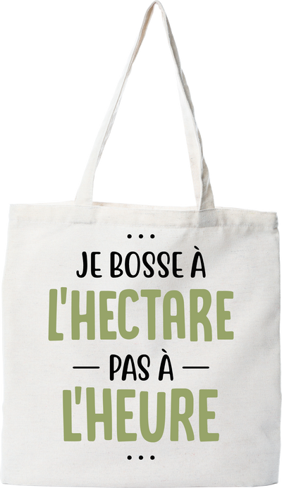 Tote bag coton recyclé je bosse à l'hectare