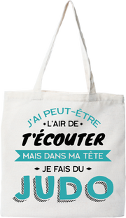 Tote bag coton recyclé je fais du judo