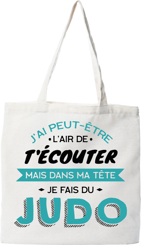 Tote bag coton recyclé je fais du judo