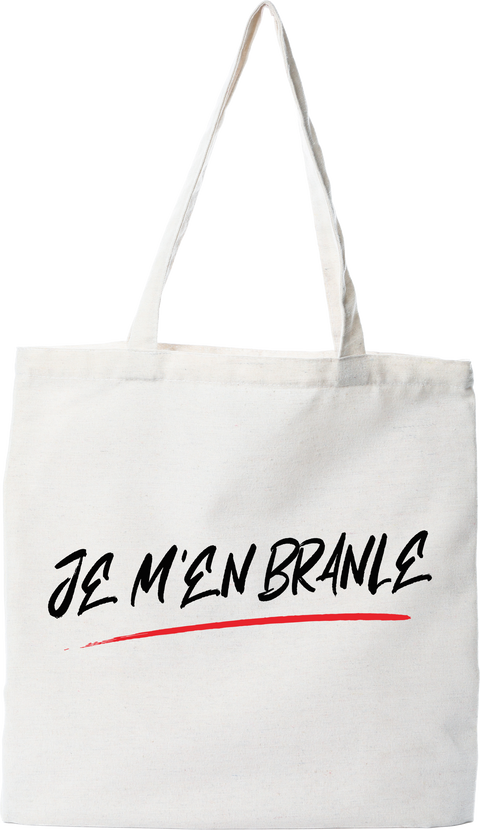 Tote bag coton recyclé je m'en branle
