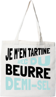 Tote bag coton recyclé je m'en tartine