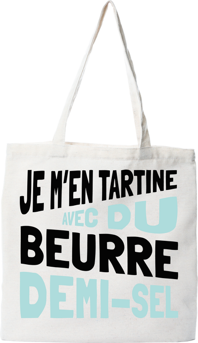 Tote bag coton recyclé je m'en tartine