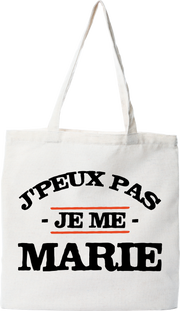 Tote bag coton recyclé je me marie 2