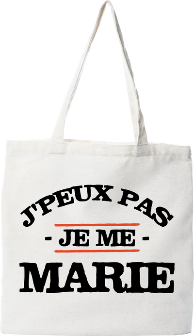 Tote bag coton recyclé je me marie 2
