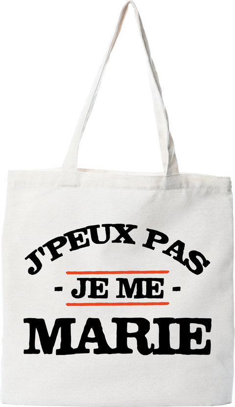 Tote bag coton recyclé je me marie 2