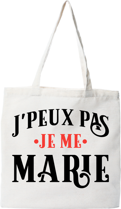 Tote bag coton recyclé je me marie