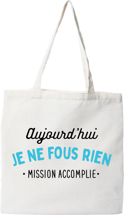 Tote bag coton recyclé je ne fous rien