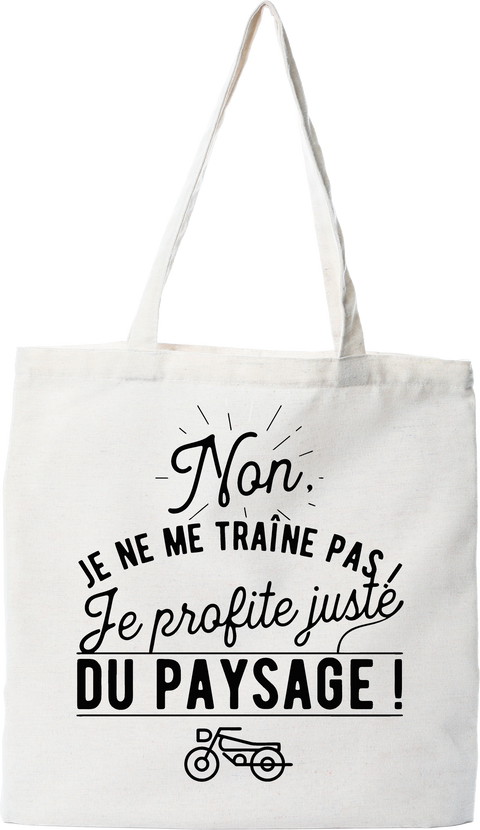 Tote bag coton recyclé je ne me traîne pas