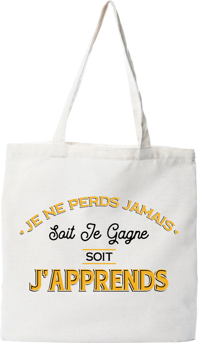 Tote bag coton recyclé je ne perds jamais !
