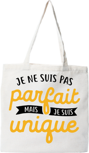 Tote bag coton recyclé je ne suis pas parfait