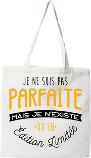 Tote bag coton recyclé je ne suis pas parfaite