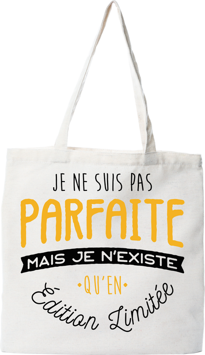 Tote bag coton recyclé je ne suis pas parfaite