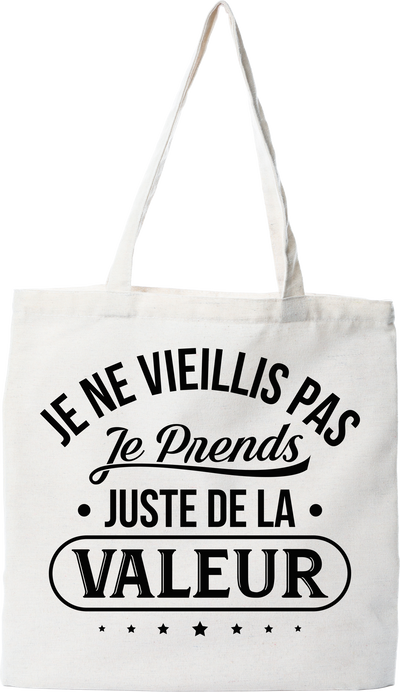 Tote bag coton recyclé je ne vieillis pas