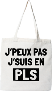 Tote bag coton recyclé je suis en pls