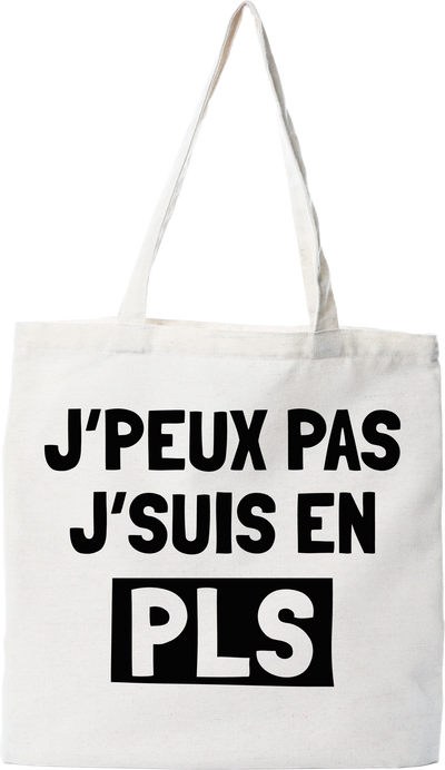 Tote bag coton recyclé je suis en pls