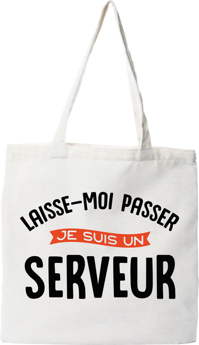 Tote bag coton recyclé je suis serveur