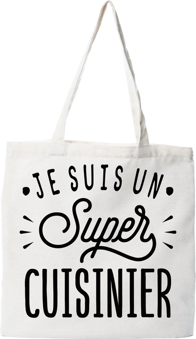 Tote bag coton recyclé je suis un super cuisinier