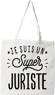 Tote bag coton recyclé je suis un super juriste