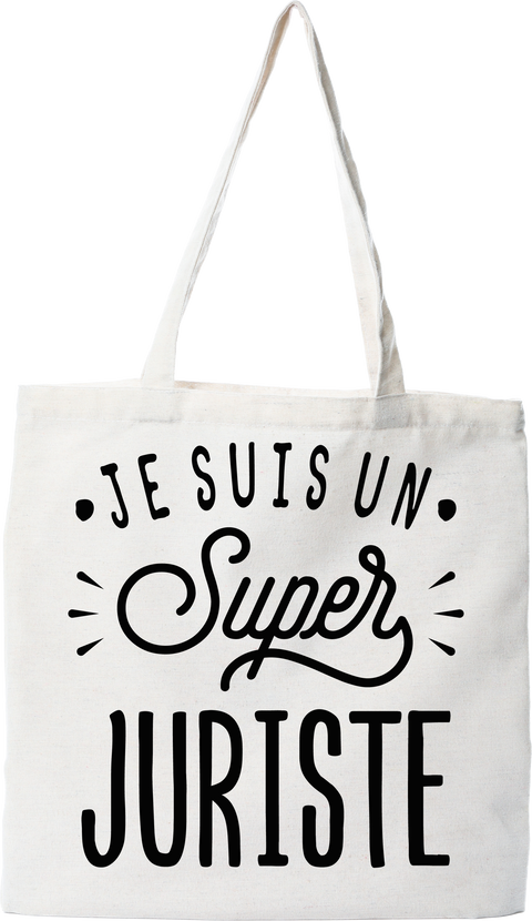 Tote bag coton recyclé je suis un super juriste