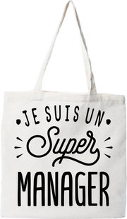 Tote bag coton recyclé je suis un super manager