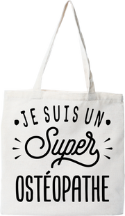 Tote bag coton recyclé je suis un super ostéopathe