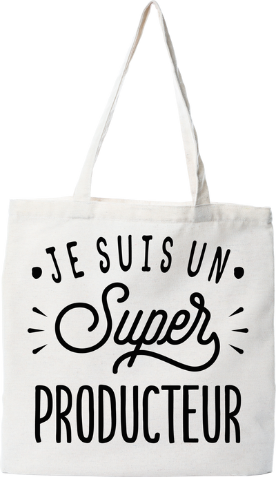 Tote bag coton recyclé je suis un super producteur