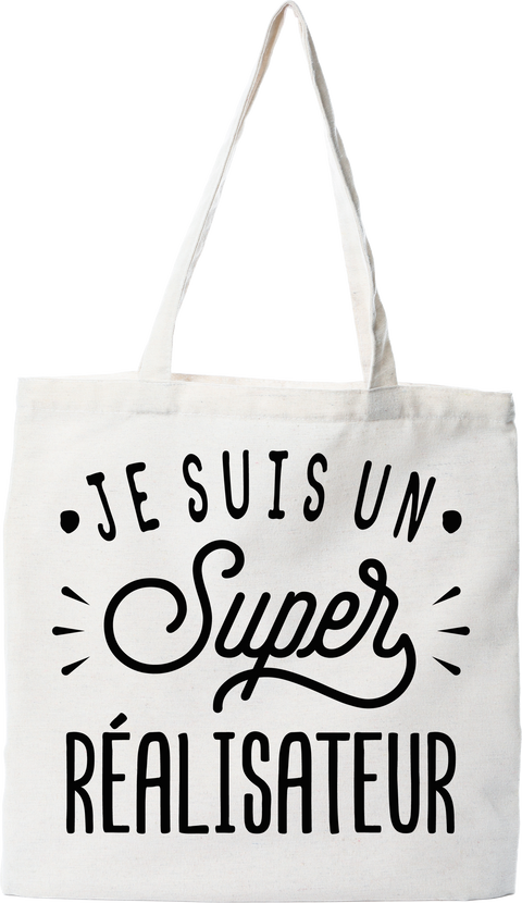 Tote bag coton recyclé je suis un super réalisateur