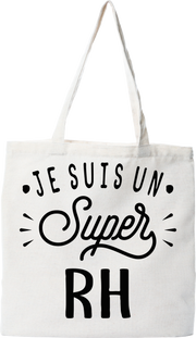 Tote bag coton recyclé je suis un super rh