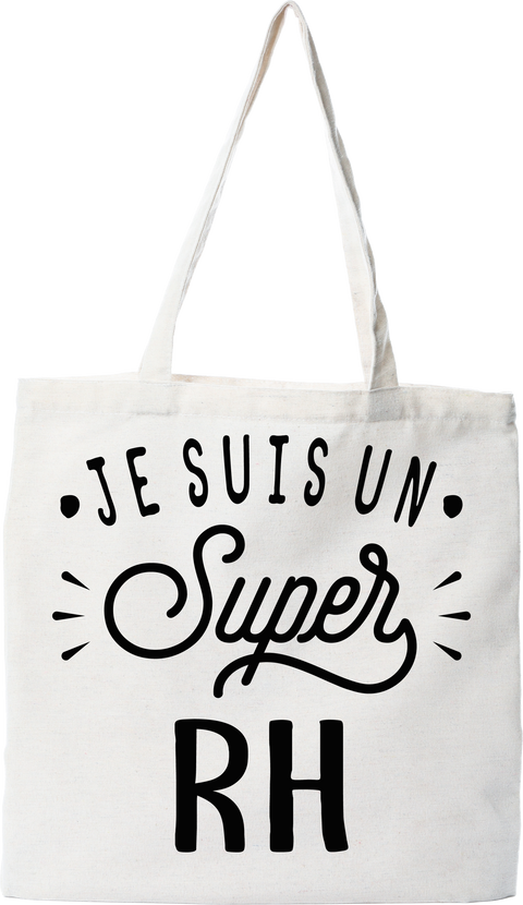 Tote bag coton recyclé je suis un super rh