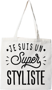 Tote bag coton recyclé je suis un super styliste