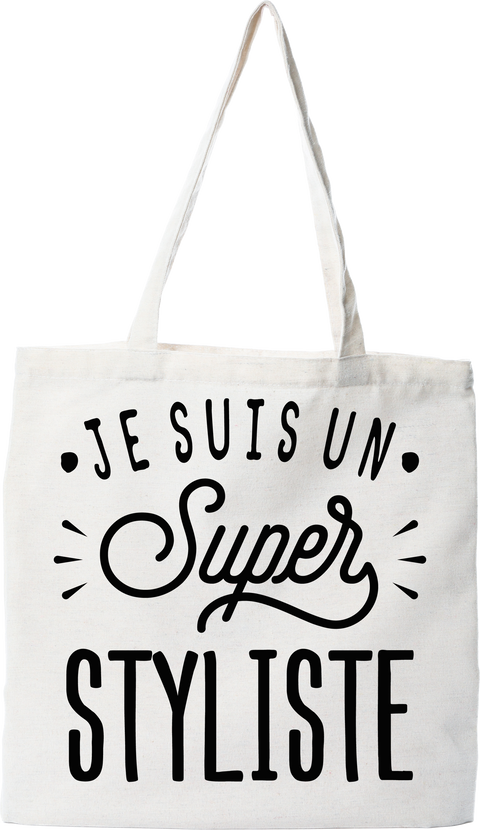Tote bag coton recyclé je suis un super styliste