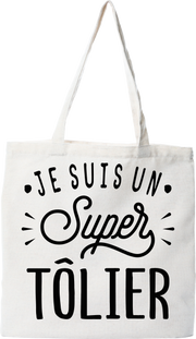 Tote bag coton recyclé je suis un super tôlier